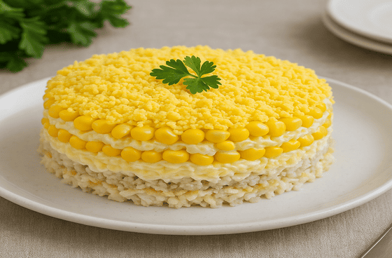 Мимоза с кукурузой